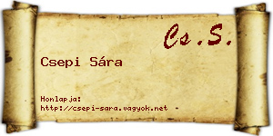 Csepi Sára névjegykártya
