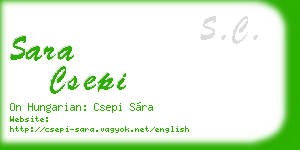 sara csepi business card