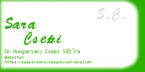 sara csepi business card